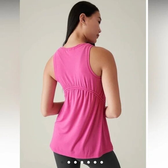 Women's Plus 2X NWT Athleta Air Out Cinch Pink Tank Lightweight Soft - Picture 3 of 12